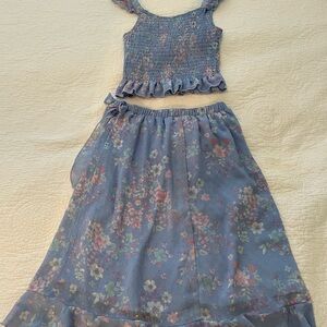 Zunie skirt and top floral set